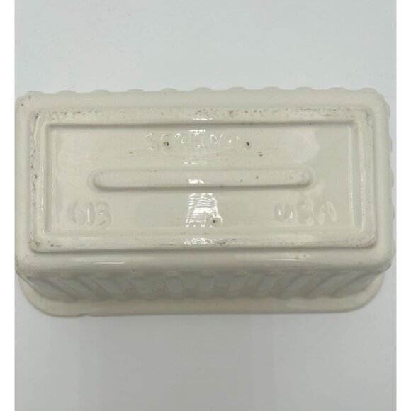 Vintage Stoneware Rectangular Bread Loaf Baking Dish USA Made - Picture 4 of 4